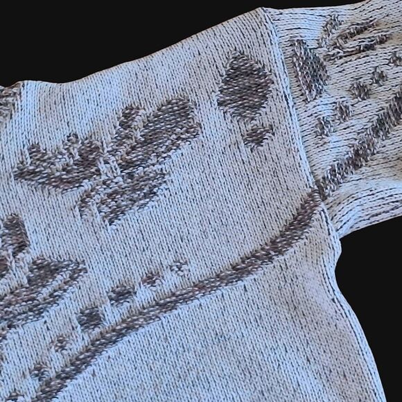 David Brett Vintage Floral Pattern Sweater Knitted Cotton Made in USA size Large - Picture 14 of 16